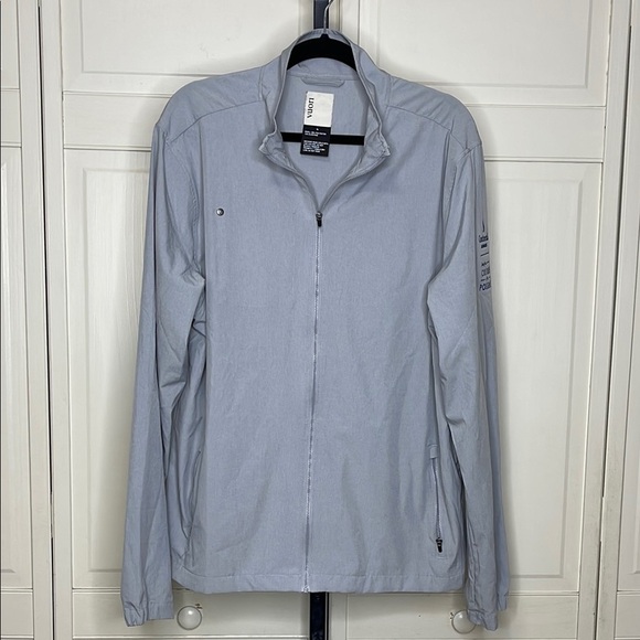 Vuori Venture Track Jacket Grey Size XL Lightweight Windbreaker Full Zip Up